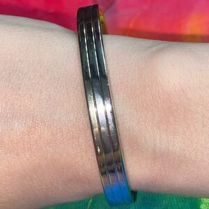 24k electro played gold and silver bracelet